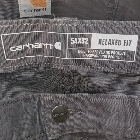 NWT Carhartt Rugged Flex Relaxed Fit Gray Work Pants Size 54 x 32 - Picture 4 of 6
